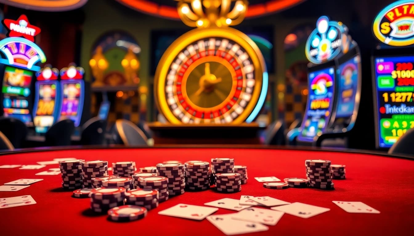 Experience the thrill of winning at XX88 Casino's vibrant gaming table, featuring cards and chips.