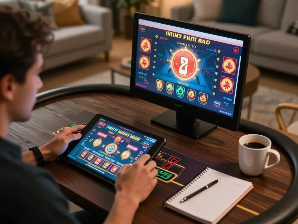 Engaging online gaming experience with go 88 app displayed on tablet, highlighting betting strategies and comfortable setting