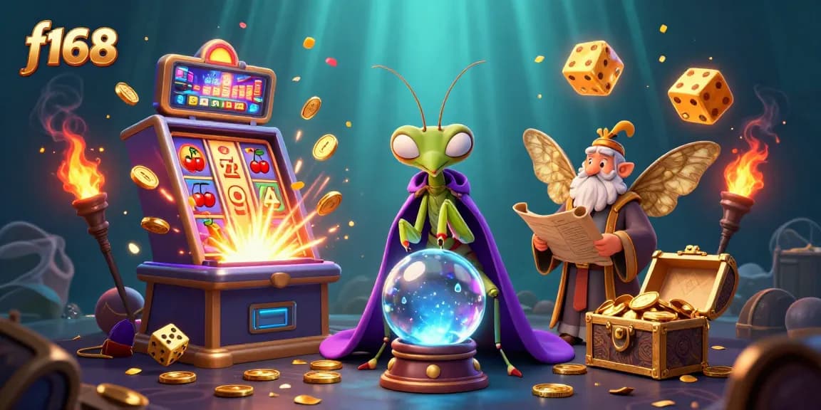 Experience vibrant gameplay and exciting jackpots at f168 casino with our immersive 3D illustration.
