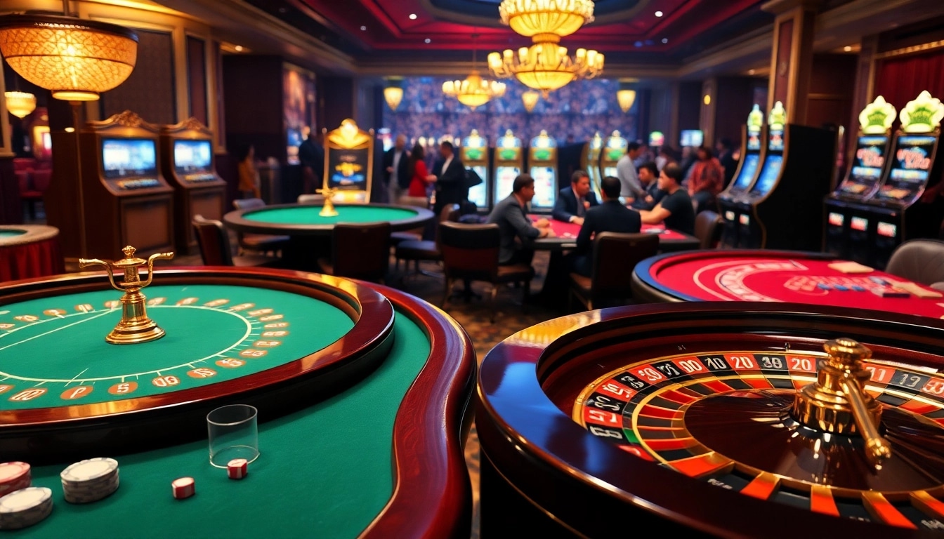 Players betting at tables featuring 7m cn-themed casino games with high-stakes excitement.