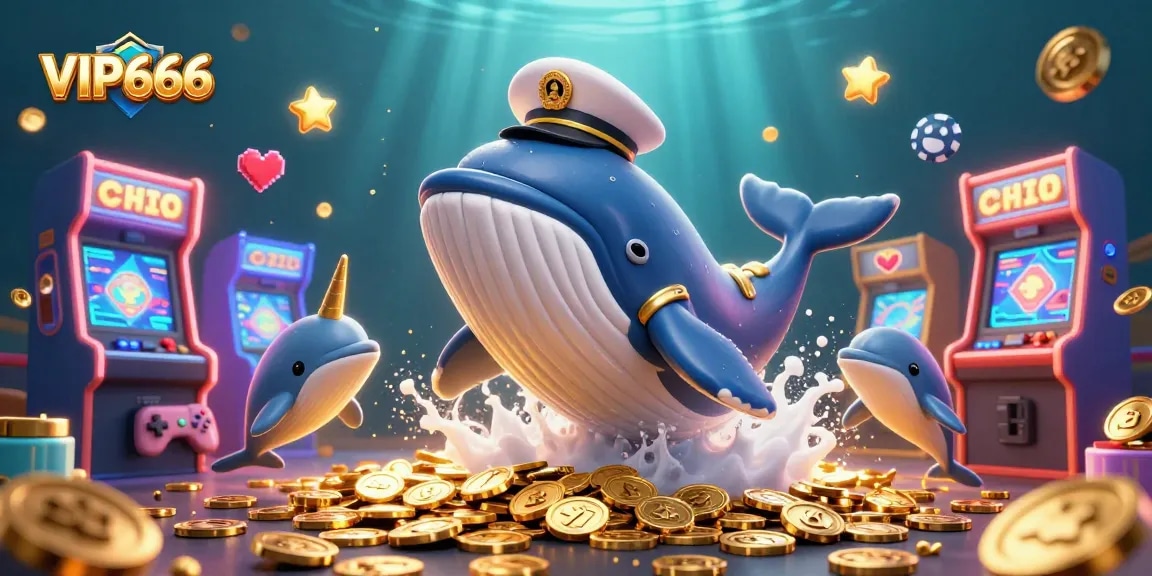 Experience exciting gameplay at VIP666 with vibrant underwater characters and casino elements.