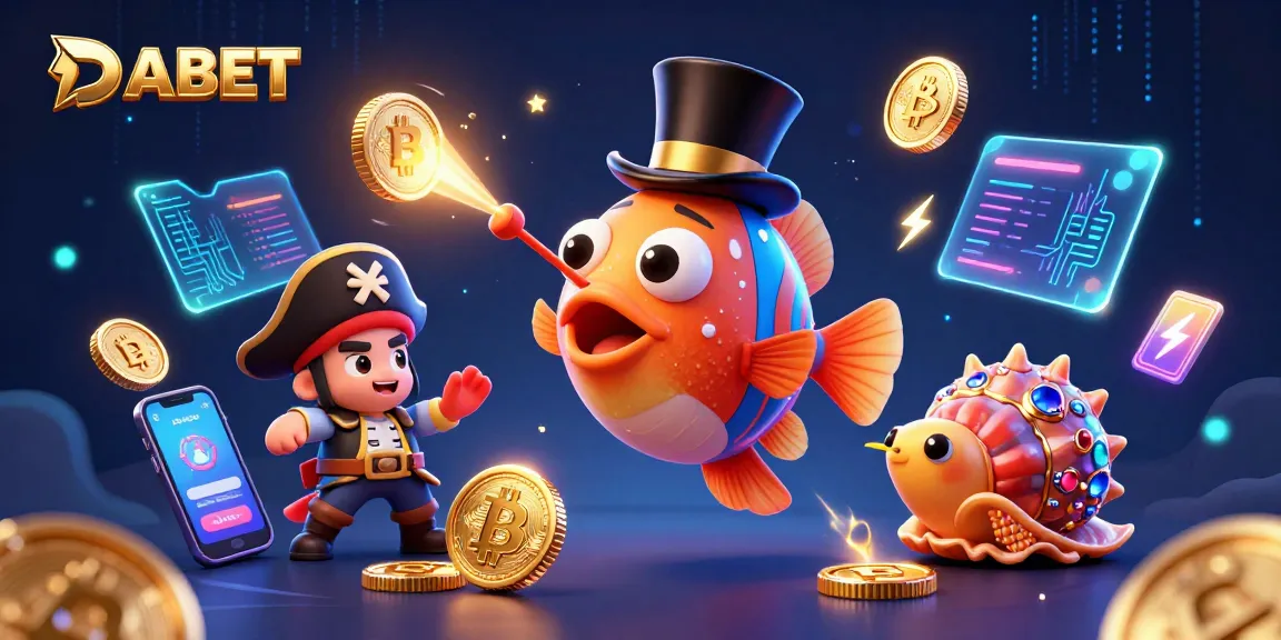 DABET offers an engaging experience with deep-sea characters attracting virtual riches in a vibrant online casino.