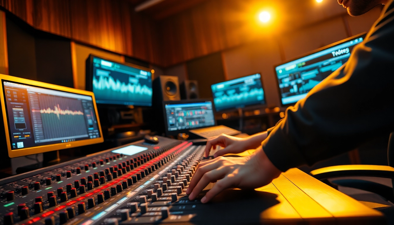 Enhance your audio with online mastering services in a professional studio setting.