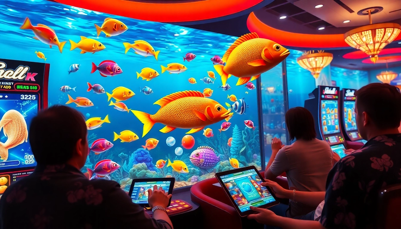 Bắn cá đổi thưởng player aiming for rewarding wins in a visually engaging casino environment.