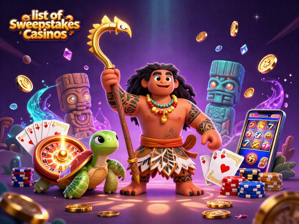 Spin and win big at the list of sweepstakes casinos with exciting games and vibrant visuals.