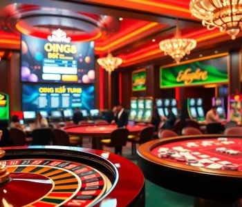 Engaging scene of casino activities highlighting ĐĂNG KÝ B8 with roulette wheel and players enjoying high-stakes games.